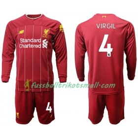 Fußballtrikots Liverpool Virgil van Dijk 4 Kinder 2019-2020 Langarm Heimtrikotsatz kaufen